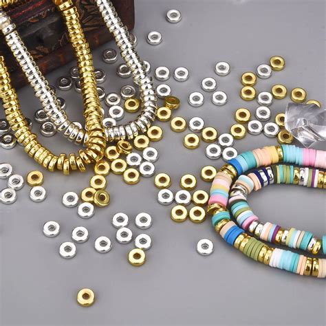 Lot De Perles D espacement Plates Et Rondes De 6mm 100 À 500 Pièces