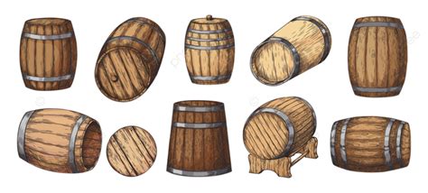 Wooden Cask Barrel Keg Beer Cask Winemaker Saloon Png And Vector