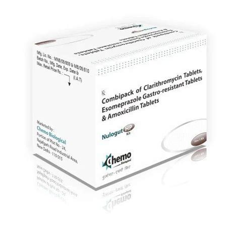 Amoxicillin Clarithromycin Esomeprazole - Physical Form: Tablets at ...