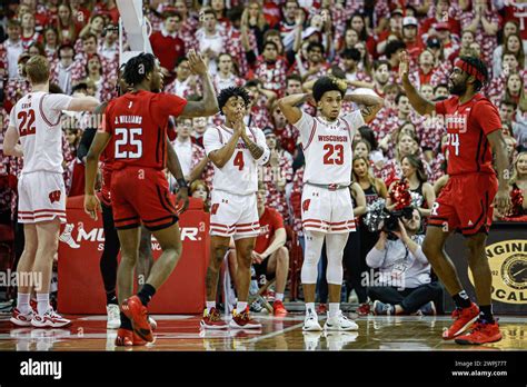 March 7 2024 Wisconsin Badgers Guard Chucky Hepburn 23 And Guard