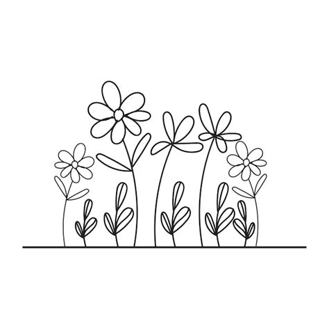 Line Drawing Flowers Clip Art | Best Flower Site