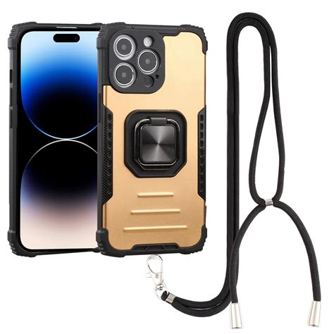 Lanyard Aluminum Tpu Phone Case For Iphone Pro Max Gold Alexnld