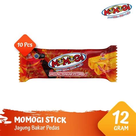 Jual Momogi Stick Snack Rasa Jagung Bakar Pedas Makanan Ringan Box