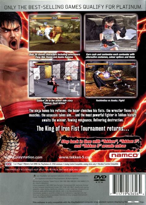 Tekken 5 2005 Playstation 2 Box Cover Art Mobygames