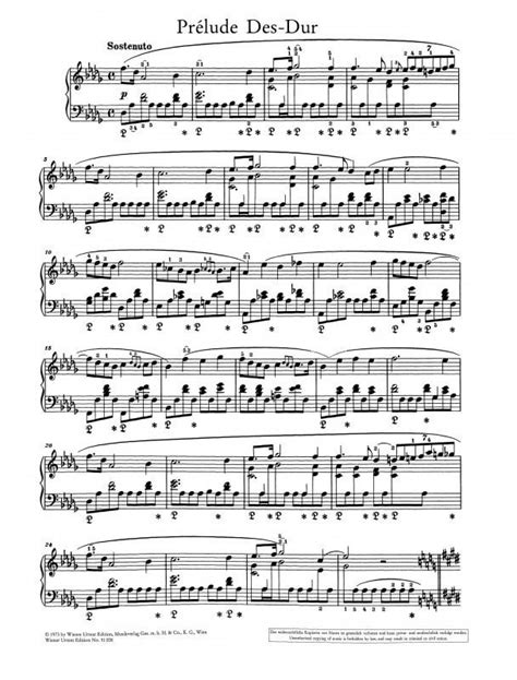 Forwoods Scorestore Chopin Prelude In Db Opus No Raindrop