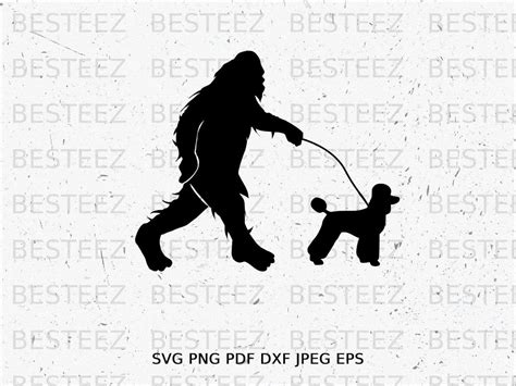 Bigfoot And Poodle Svg File Dog Lover Png Digital Download Etsy