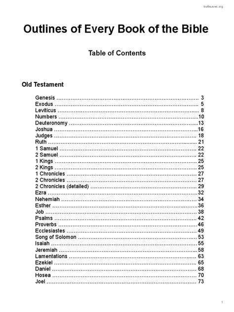 Bible Book Outlines Complete Pdf Musical Groups Musicians