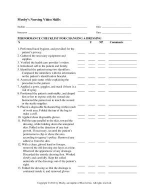 Fillable Online Home Nwciowa R003 Checklist For Changing A Dressing Fax