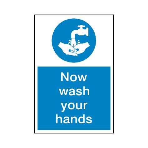 Now Wash Your Hands Sticker Safety Uk