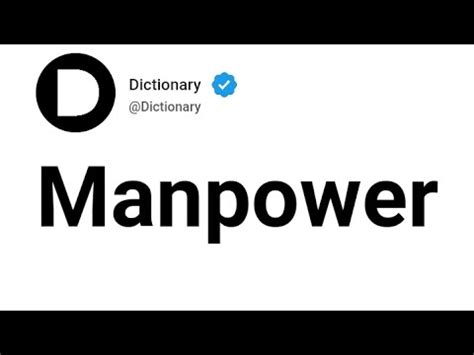 manpower meaning  english youtube