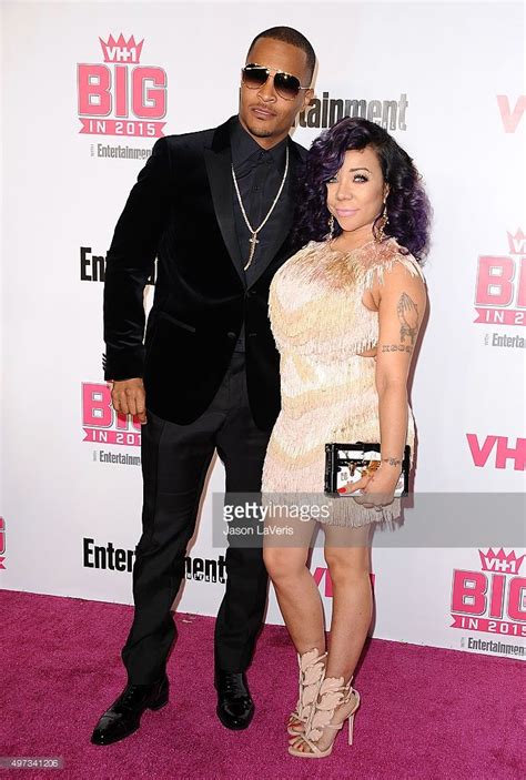 Rapper T I And Tameka Tiny Cottle Harris Attend The Vh1 Big In Black Celebrity Couples