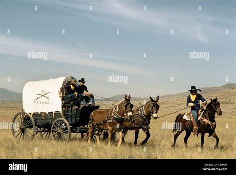 Vision Quest Rehabilitation Pioneer Wagon Train Programme Stock Photo