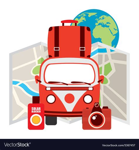 Sommerurlaub Lizenzfreies Vektorbild Vectorstock