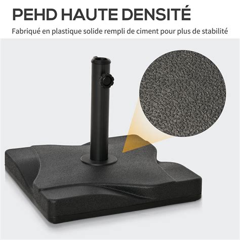 Pied De Parasol Base De Lestage Parasol Carr Dim L X I X H