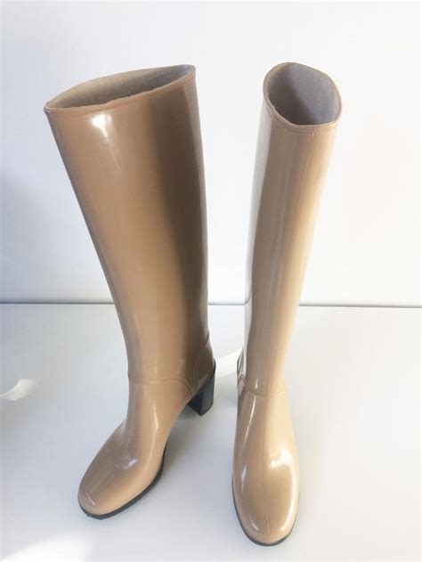 Liza Rigon Rubber Boots Vintage Rubber Rain Boots 1970 Size 37 Rain