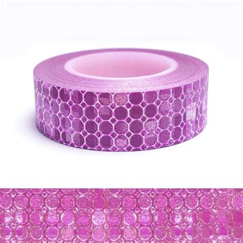 Masking tape pailleté glitter rond disco fushia Washi Papier washi