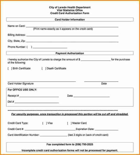 Printable Blank Ach Authorization Form Template