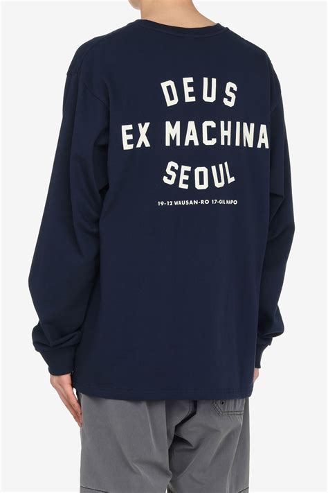 Seoul L S Tee Navy Deus Ex Machina