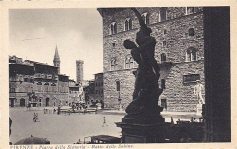 Italy Firenze Piazza Della Signoria Ratto Delle Sabine Europe Italy