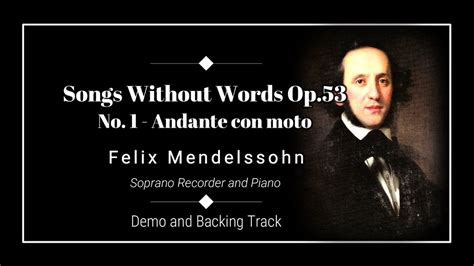 Songs Without Words Op No Felix Mendelssohn Demo Backing