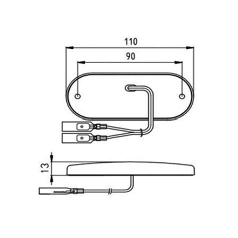 Feu De Position Avant LED Blanc Catadioptre 12 Volts