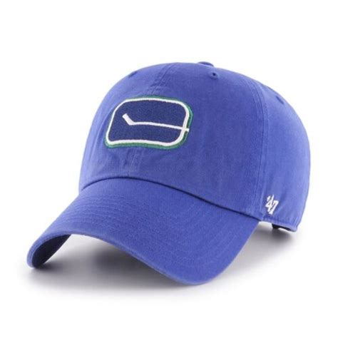 47 Men S Vancouver Canucks Vintage Stick Logo Clean Up Adjustable Hat