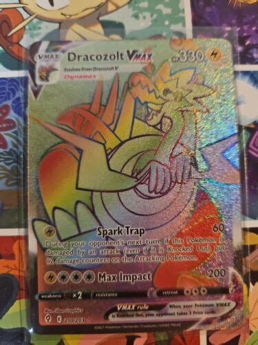 Dracozolt Vmax Secret Swsh Evolving Skies Holo Ebay