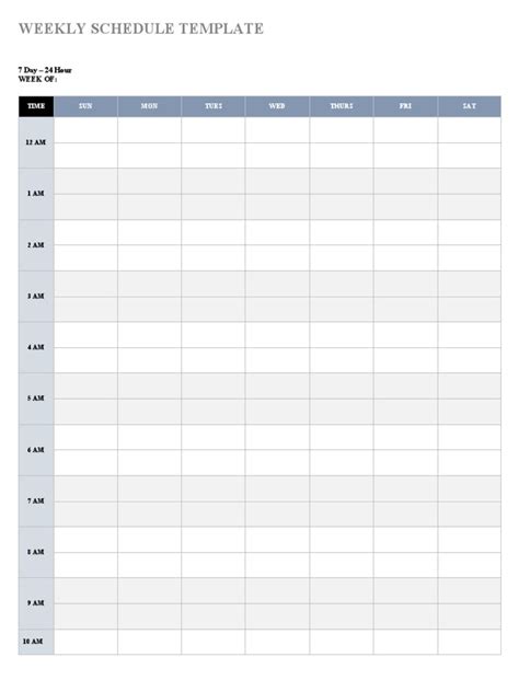 Weekly Schedule Template | PDF