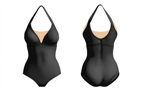 Bikini Mockup Of A Black Woman Front And Back Premium Ai Generated Image