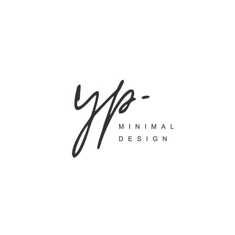 Y P Yp Initial Handwriting Or Handwritten Logo For Identity Logo With