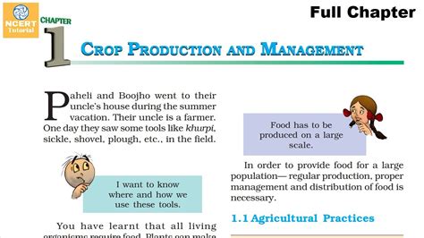 Crop Production And Management Class 8 Science Chapter 1 Full