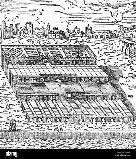 BABYLON: HANGING GARDENS. /nThe Hanging Gardens of Babylon. Woodcut reconstruction, 1592, from ...