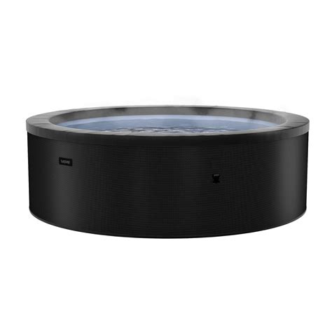 Wave Tahoe 4 Person Eco Foam Round Hot Tub With 70 Aquajet Massage System Charcoal Black