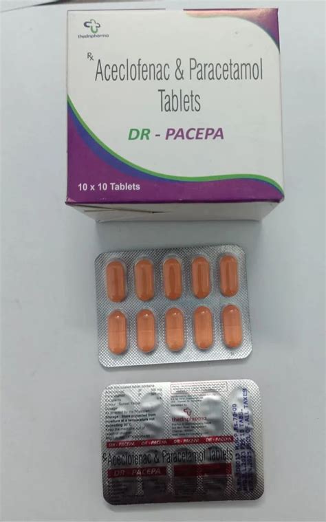 Dr Pacepa Aceclofenac Paracetamol Tablets Strength Mg At Rs Box