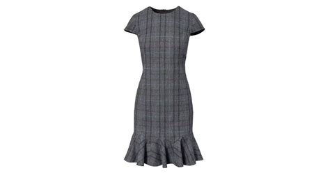 Banana Republic Plaid Godet Flounce Sheath Dress Banana Republic Fall Clothing Popsugar