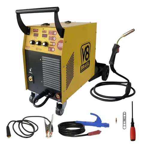 Máquina De Solda Portatil Mig - Maquina De Solda Portatil V8 Brasil Mig Tig 350a Bivolt Amarelo ...