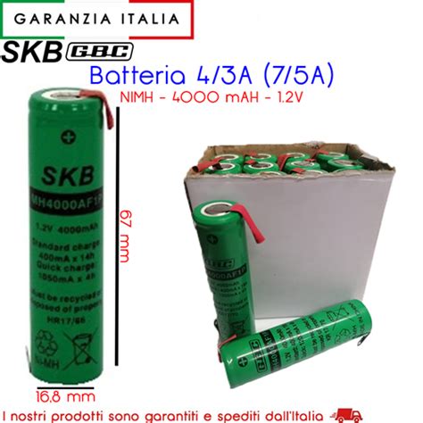 Batteria Ricaricabile Skb Al Ni Mh Cilindrica A Ni Mh