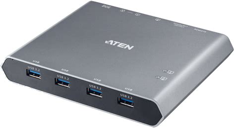 Aten Duo Flex 2 Port 4k Displayport Usb C Kvm Switch Us3311 Ab 10999