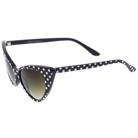 Women S Retro Polka Dot Oversize Cat Eye Sunglasses 50mm