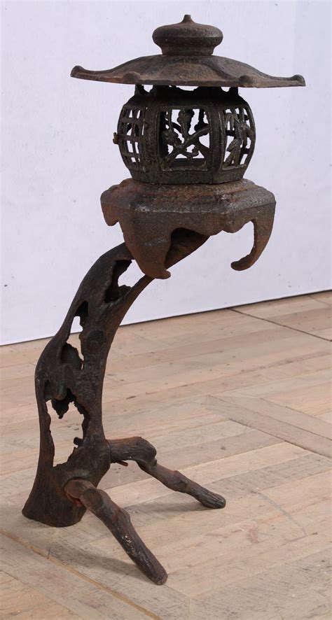 Sold At Auction Cast Iron Pagoda Form Garden Lantern