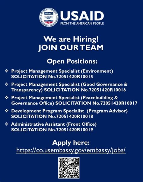 Us Embassy Bogota On Twitter Vacantes Abiertas Nete A Nuestro