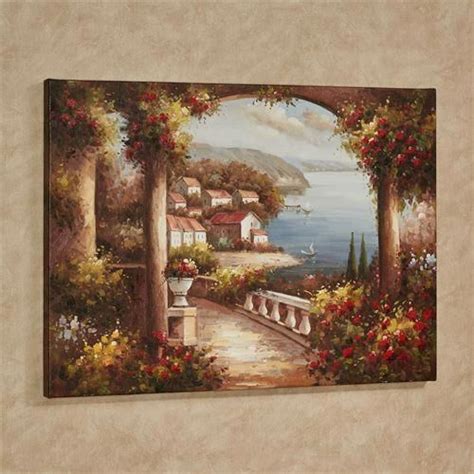 Tuscan Village Canvas Wall Art Multi Cool Villagehomedecoration