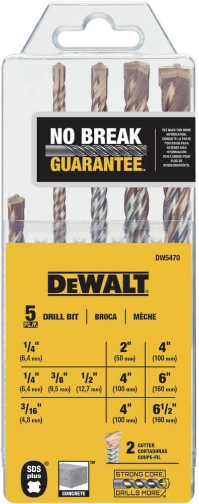 Jeu De Forets Pointes En Carbure Dewalt Dw Sds Plus Pour Marteau