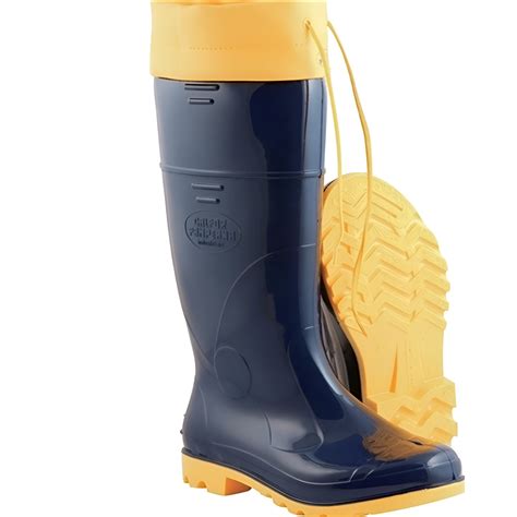 Bota Galocha Pvc Leve Impermeável amarra Azul Amarelo