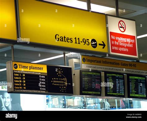 Airport Gate Sign Signage Airline Gates Direction Aircraft Hi Res Stock