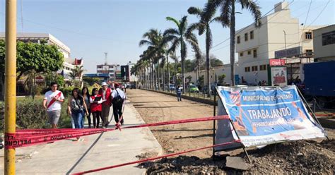 Chiclayo Contraloría inspeccionó rehabilitación de avenida Grau