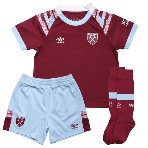 KIT INFANTIL WEST HAM UNITED 2023 UNIFORME TITULAR