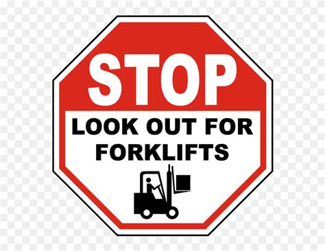 Stop Look Out For Stop Look Out For Forklifts Clipart 5482178