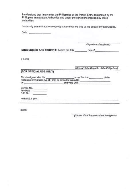 Philippines Visa Application Form Pdf