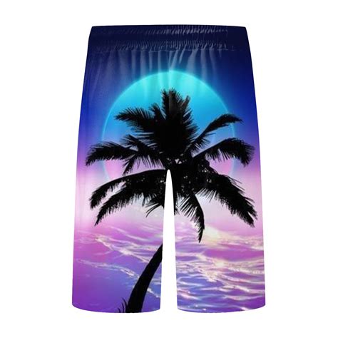 Chu Chu Mens Summer Digital 3d Printed Shorts Elasticated Waisted Beach Pants 38 Board Short